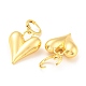 Rack Plating Brass Heart Dangle Leverback Earrings(EJEW-A028-22G)-2