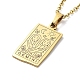 Rectangle with Twelve Constellations Pendant Necklaces(NJEW-D069-01G-03)-3