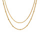 304 Stainless Steel Double-Layer Necklace(NJEW-Q321-01G)-1