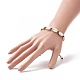 bracelet coquillage naturel et perles tressées turquoises synthétiques pour femme(BJEW-JB09245)-6
