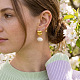 304 Stainless Steel Stud Dangle Earrings(WG7240A-02)-2