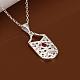 Simple Silver Color Plated Brass Cubic Zirconia Rectangle Pendant Necklaces For Women(NJEW-BB12886)-2