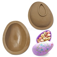 DIY Half Easter Surprise Eggs Silicone Molds, Fondant Molds, Resin Casting Molds, for Chocolate, Candy, UV Resin & Epoxy Resin Craft Making, None Pattern, 183x143x62mm, Inner Diameter: 154x115mm(DIY-E060-01E)