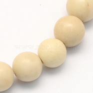 Natural Fossil Round Beads Strands, 6.5mm, Hole: 1mm, about 63pcs/strand, 15.5 inch(G-S171-6mm)