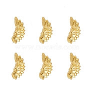 Alloy Cabochons, Nail Art Decoration Accessories for Women, Wing, Golden, 8x3.5x1.5mm, about 100pcs/bag(MRMJ-WH0058-25G)