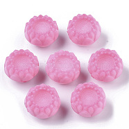 Opaque AS Plastic Shank Buttons, Heronsbill, Pearl Pink, 19.5x14mm, Hole: 4mm, about 210pcs/500g(MACR-T039-020E)