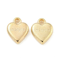 CCB Plastic Pendants, Heart Charms, Golden, 18x14x4mm, Hole: 2mm(CCB-L014-38G)