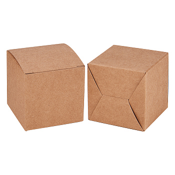 Kraft Paper Box, Square, BurlyWood, 5x5x5cm