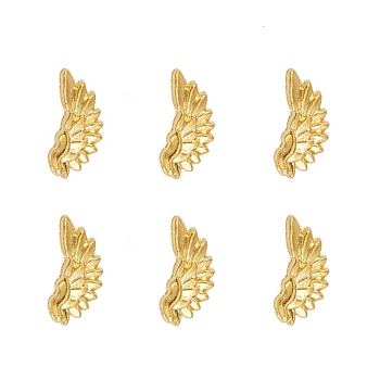 Alloy Cabochons, Nail Art Decoration Accessories for Women, Wing, Golden, 8x3.5x1.5mm, about 100pcs/bag