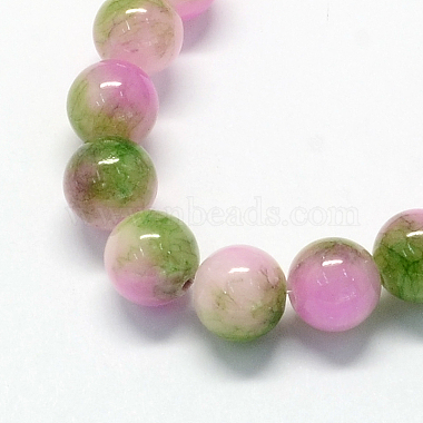 Natural Dyed White Jade Gemstone Bead Strands(X-G-R271-6mm-XP25)-2