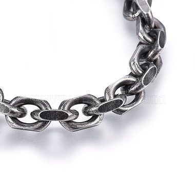 304 Stainless Steel Cable Chain Necklaces(NJEW-H493-18AS)-2