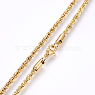 304 Stainless Steel Rope Chain Necklaces(NJEW-F226-03G-03)-2