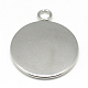 304 Stainless Steel Pendant Cabochon Settings(X-STAS-T008-128)-2