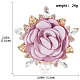 Cloth Rose with Crystal Rhinestone Brooch Pin(JEWB-WH0028-13LG)-2