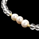 Natural Agate and Natural Quartz Crystal Bead Bracelets(BJEW-E098-16G)-2
