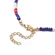 Independence Day Alloy Enamel Star Pendant Necklace with Glass Beaded Chains for Women(NJEW-TA00056)-6