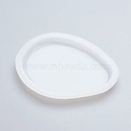 DIY Hang Tag Silicone Molds, Resin Casting Molds, For UV Resin, Epoxy Resin Jewelry Making, Nugget, White, 91x70x7mm, Inner size: 74x54mm(DIY-G012-08)