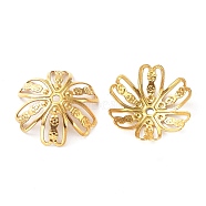 Real 18K Gold Plated 304 Stainless Steel Beads Cap, Flower, Real 18K Gold Plated, 14.6x4mm, Hole: 1.2mm.(STAS-Q307-01G)