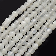 Natural Moonstone Beads Strands, Round, 4~4.5mm, Hole: 1mm, about 88~90pcs/strand, 15.7 inch(40cm)(X-G-P335-04-4mm)