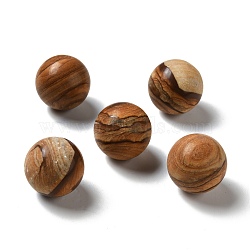 Natural Picture Jasper Beads, No Hole/Undrilled, Round, 25~25.5mm(G-A206-02-20)