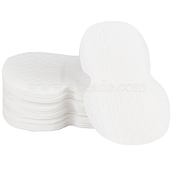 Non-Woven Fabric Underarm Sweat Pads, Disposable Armpit Sweat Pads, White, 124x95x1mm(AJEW-WH0282-15)