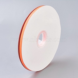 Polyester Grosgrain Ribbon, Orange, 1/4 inch(6mm), about 100yards/roll(91.44m/roll)(OCOR-WH0031-A04)