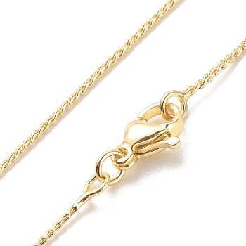 Brass Serpentine Chains Necklace for Women, Cadmium Free & Lead Free, Real 18K Gold Plated, 17.56 inch(44.6cm)