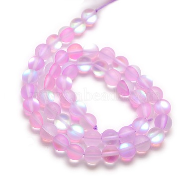 Synthetic Moonstone Beads Strands(G-F142-6mm-09)-2