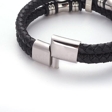 Retro Braided Leather Cord Bracelets(BJEW-L642-39)-4