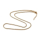 Ion Plating(IP) 304 Stainless Steel Bone Rope Chain Necklace for Women(NJEW-I121-01A-G)-1