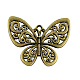 Tibetan Style Alloy Filigree Butterfly Pendants(TIBEP-S282-AB-FF)-1