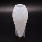 Twist Vase DIY Candle Silicone Molds Making, for UV Resin, Epoxy Resin Jewelry Making, White, 16.5x7.3cm, Inner Diameter: 4.25cm(DIY-WH0301-68)