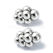 Tibetan Style Alloy Beads, Grape, Antique Silver, 11x16x9mm, Hole: 1.6mm, about 131pcs/500g(TIBEB-F065-14AS)