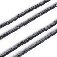 Non-magnetic Synthetic Hematite Beads Strands, Hexagonal Prism, 4.5x2mm, Hole: 0.8mm, about 97pcs/strand, 15.74 inch(40cm)(G-I273-25)