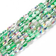 Synthetic Moonstone Beads Strands, Round, Medium Sea Green, 6mm, Hole: 0.8mm, about 63pcs/strand, 14.57''~15.55''(37~39.5cm)(G-E573-02A-06)