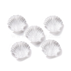 Transparent Acrylic Beads, Shell Shape, Top Drilled, Clear, 11x13x5mm, Hole: 1.6mm, about 1351pcs/500g(OACR-M011-18)