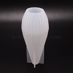 Twist Vase DIY Candle Silicone Molds Making, for UV Resin, Epoxy Resin Jewelry Making, White, 16.5x7.3cm, Inner Diameter: 4.25cm(DIY-WH0301-68)