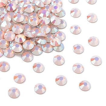 Preciosa&reg MAXIMA Crystal No Hotfix Flatback Stones, Czech Crystal, Dura Foiling, Round(438 11 615 Chaton Rose), 71350 200 Rose Opal AB, SS6(1.9~2.1mm)