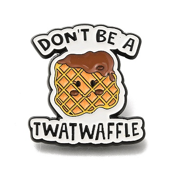 Animal Safety Don't be Twatwaffle Enamel Pins, Black Alloy Badge for Suit Shirt Collar, Men/Women, Cookies, 31x28.5x1.5mm