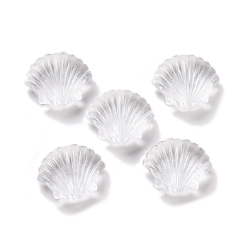 Transparent Acrylic Beads, Shell Shape, Top Drilled, Clear, 11x13x5mm, Hole: 1.6mm, about 1351pcs/500g