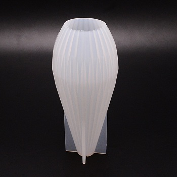 Twist Vase DIY Candle Silicone Molds Making, for UV Resin, Epoxy Resin Jewelry Making, White, 16.5x7.3cm, Inner Diameter: 4.25cm