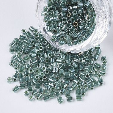 3mm Teal Hexagon(Two Cut) Glass Beads