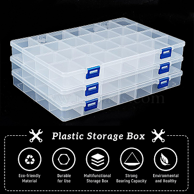 3Pcs Rectangle PP Plastic Bead Storage Container(CON-BC0002-23)-4
