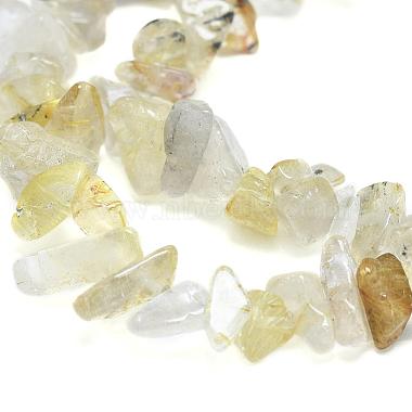 Brins de perles de quartz rutiles en or naturel(G-M205-18)-3