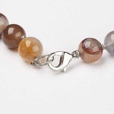 Natural Dyed Agate Beads Necklaces(NJEW-F139-6mm-15)-3