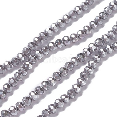 4mm Gray Rondelle Glass Beads