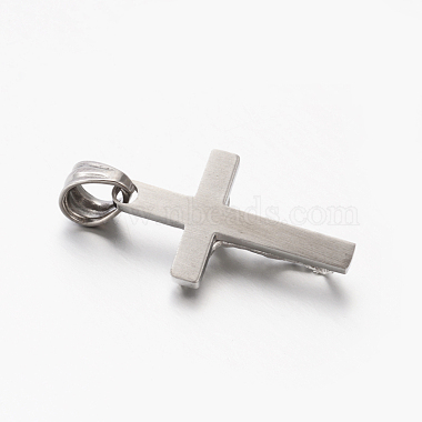 Thème de pâques hommes 201 pendentifs croix crucifix en acier inoxydable(STAS-F010-21P)-3