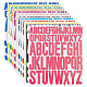 12 Sheets 12 Colors PVC Alphabet Decorative Stickers(DIY-CP0008-60)-1