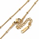 Ion Plating(IP) 304 Stainless Steel Satellite Chain Necklace for Women(NJEW-E081-02G)-2