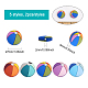 10Pcs 5 Colors Food Grade Eco-Friendly Silicone Beads(SIL-CA0002-28)-2